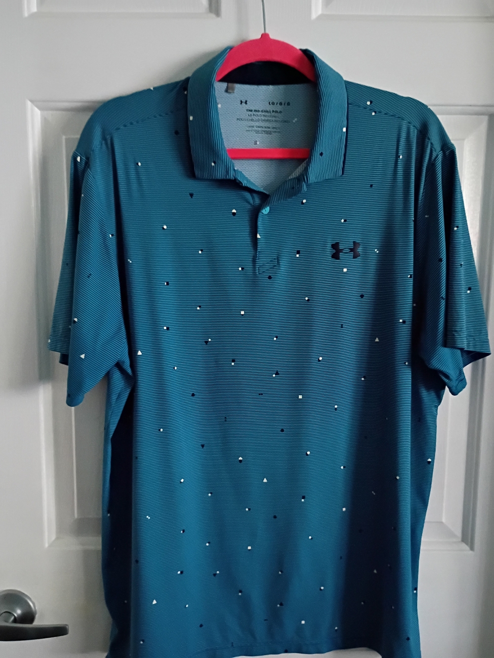 Under Armour Men's Golf Teal Micro-Print Polo Shirt